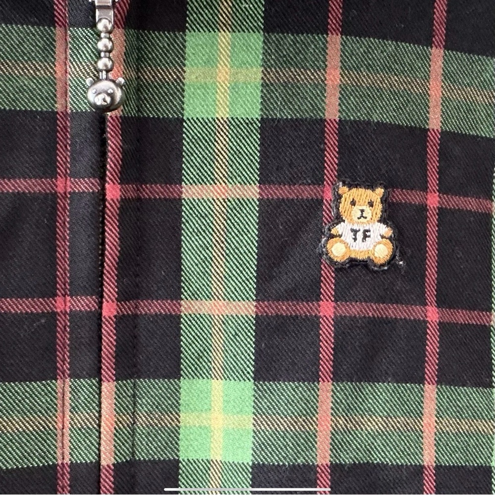 Vintage Y2K Teddy Fresh Cropped Plaid Jacket Zip Up Preppy Retro Grunge Size M - Picture 4 of 13